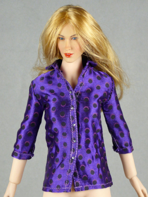 Play Toy 1/6 Scale Female Purple Designer Shirt (Petite Size)